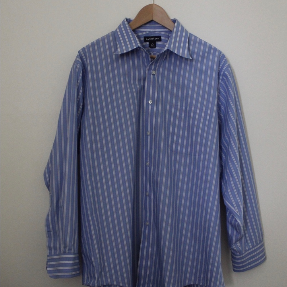Lands End Mens Button Down Shirt